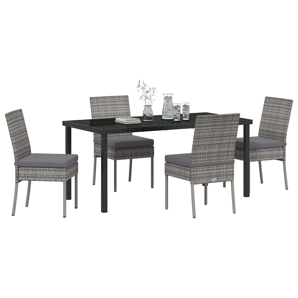 Ensemble de salle à manger pour jardin 5 pcs Gris - XIOS