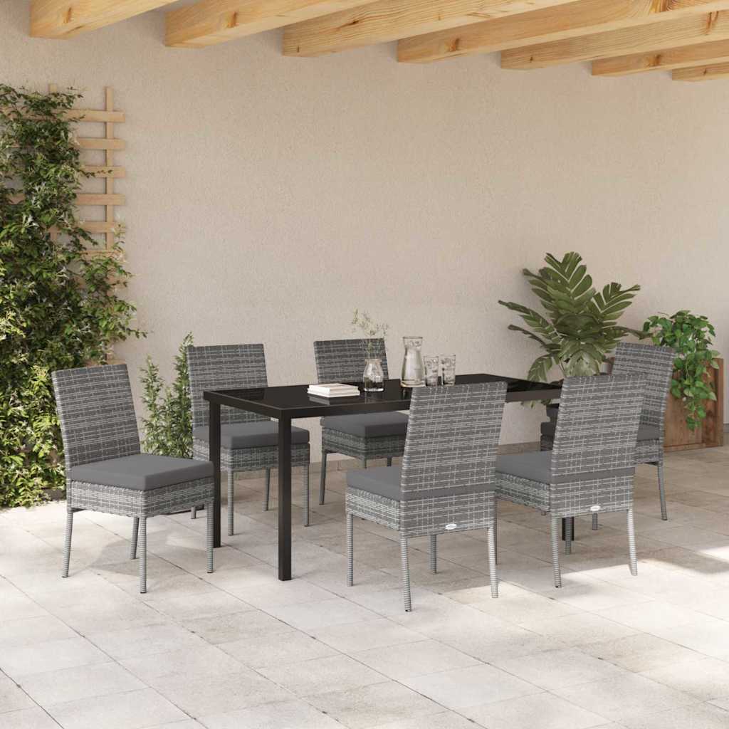 Ensemble de salle à manger pour jardin 7 pcs Gris - XIOS
