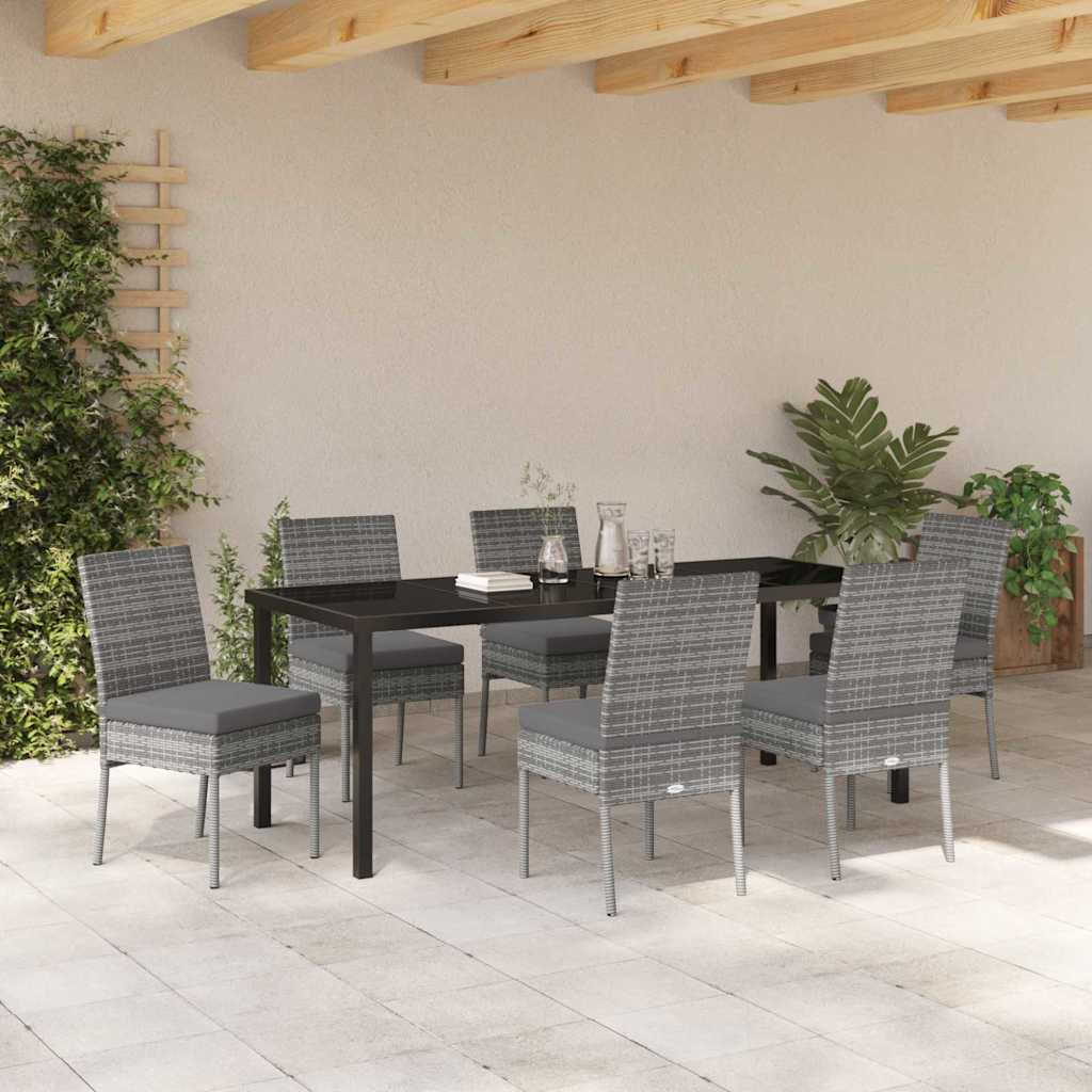Ensemble de salle à manger pour jardin 7 pcs Gris - XIOS