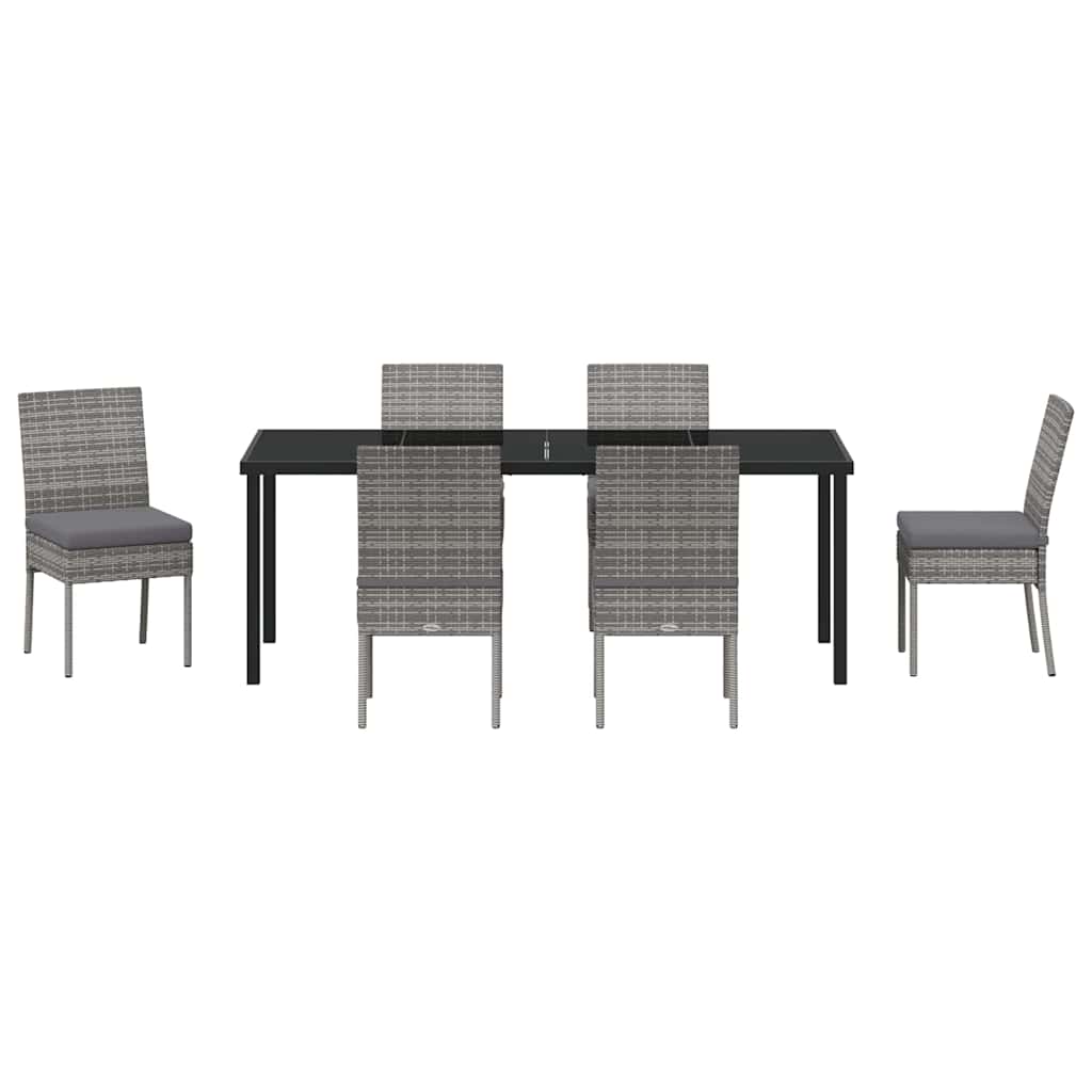 Ensemble de salle à manger pour jardin 7 pcs Gris - XIOS