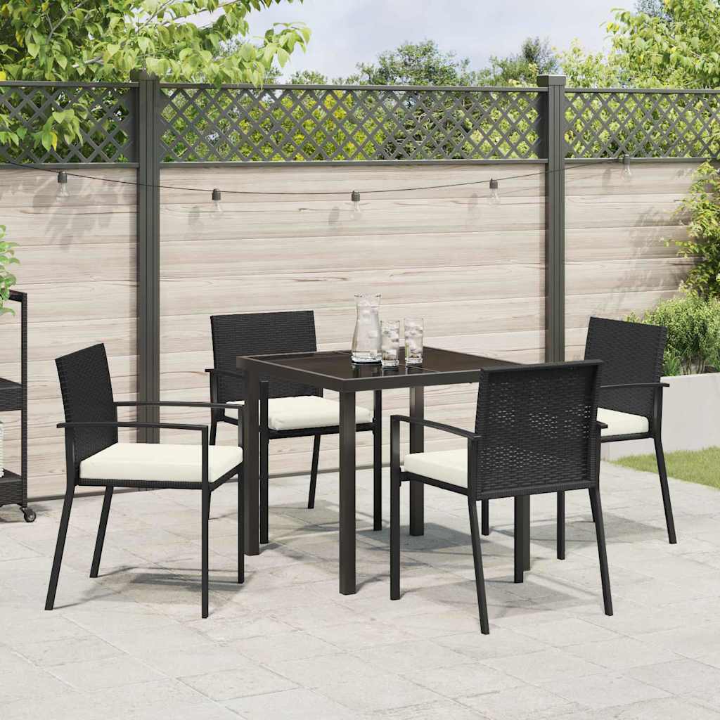 Ensemble de salle à manger pour jardin 5 pcs Noir - XIOS