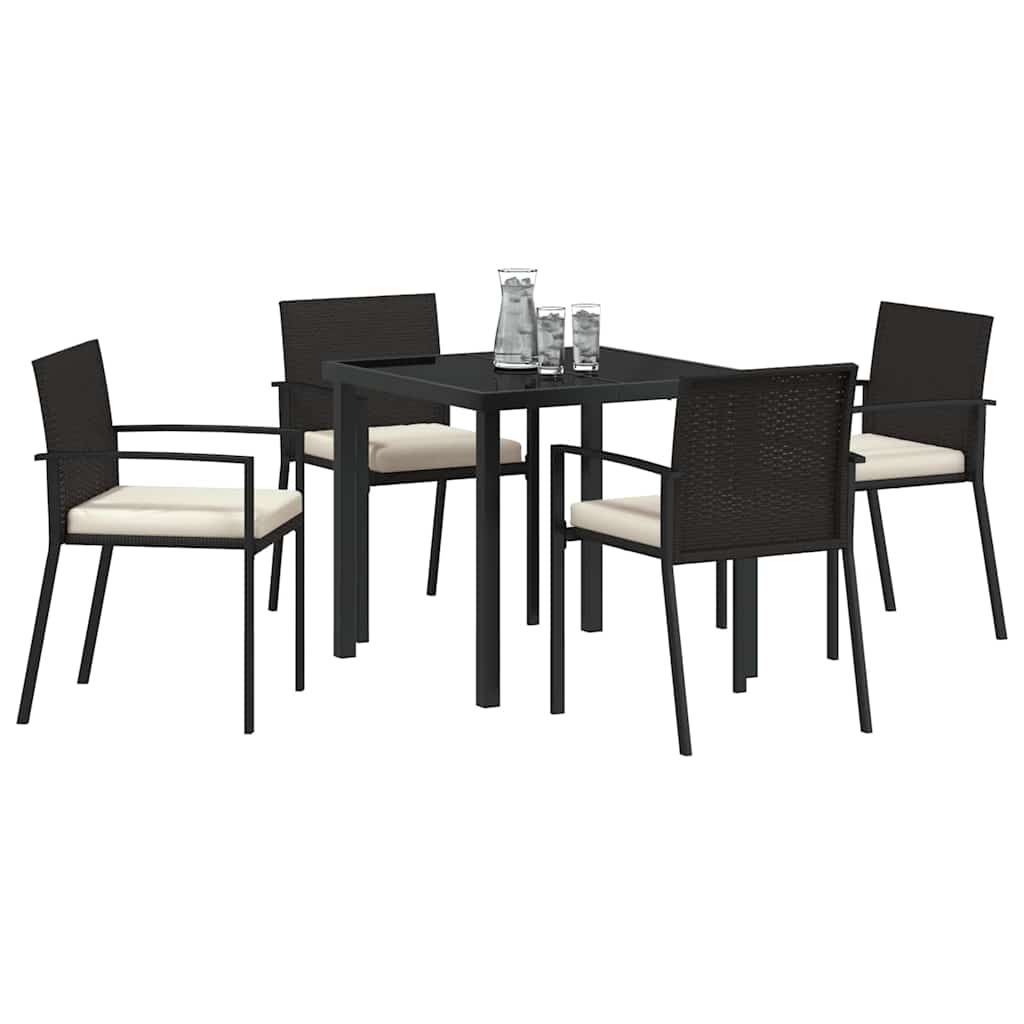 Ensemble de salle à manger pour jardin 5 pcs Noir - XIOS