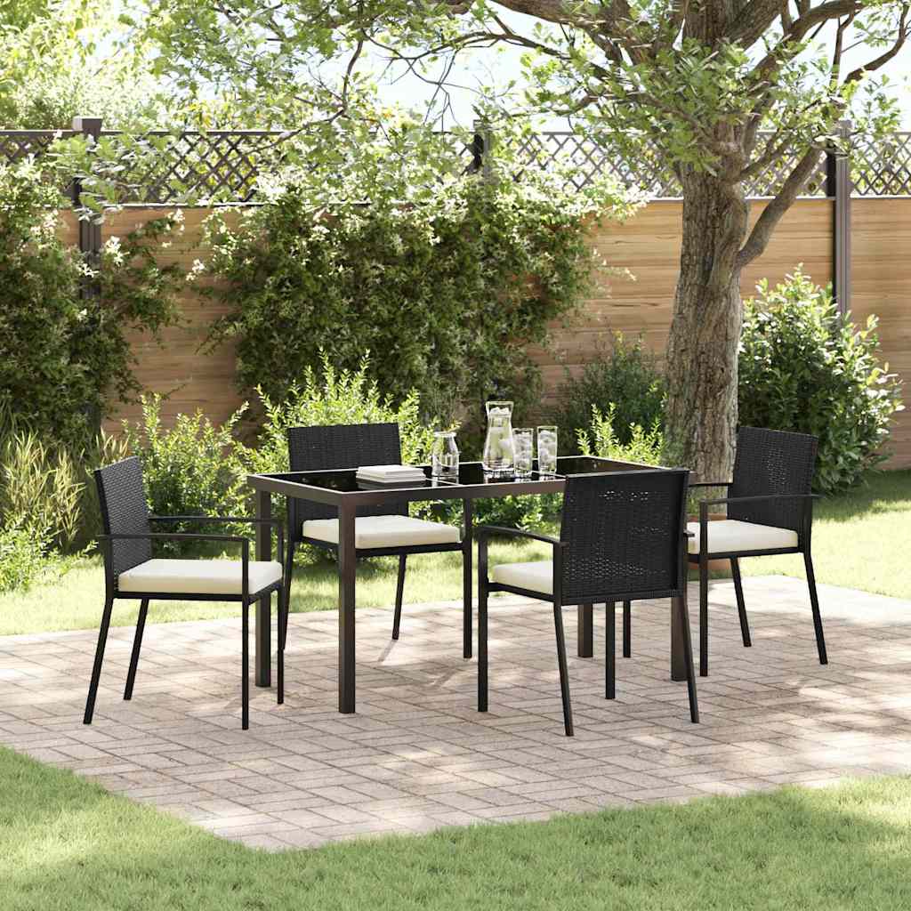 Ensemble de salle à manger pour jardin 5 pcs Noir - XIOS