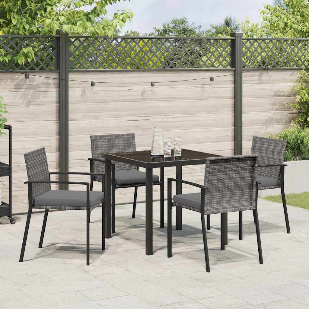 Ensemble de salle à manger pour jardin 5 pcs Gris - XIOS