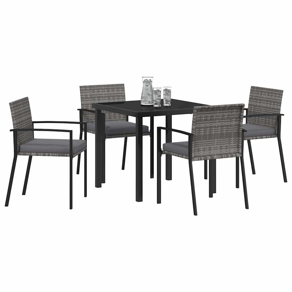 Ensemble de salle à manger pour jardin 5 pcs Gris - XIOS