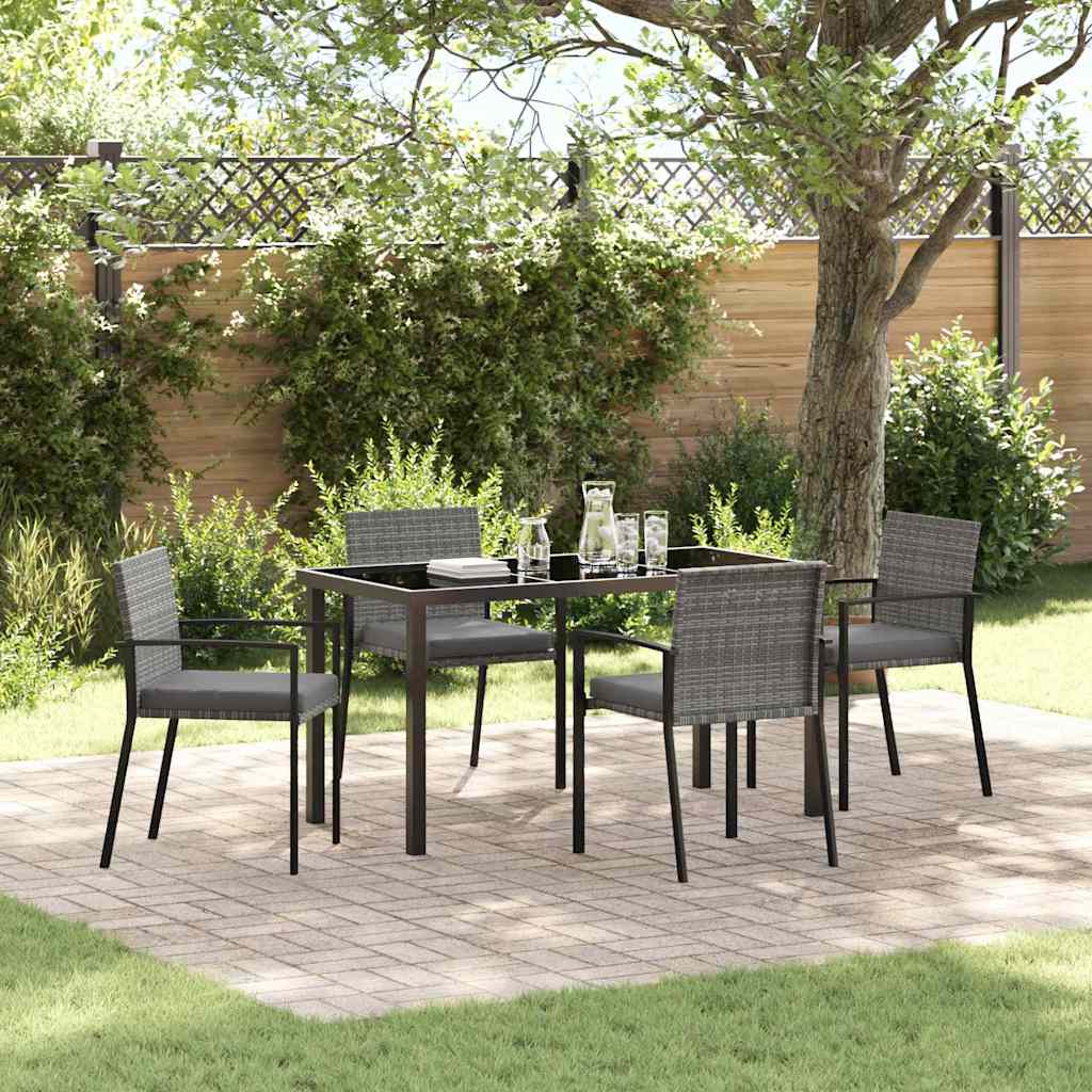 Ensemble de salle à manger pour jardin 5 pcs Gris - XIOS