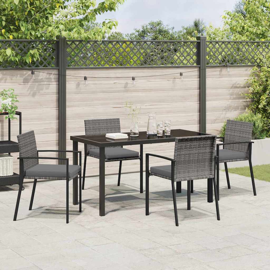 Ensemble de salle à manger pour jardin 5 pcs Gris - XIOS