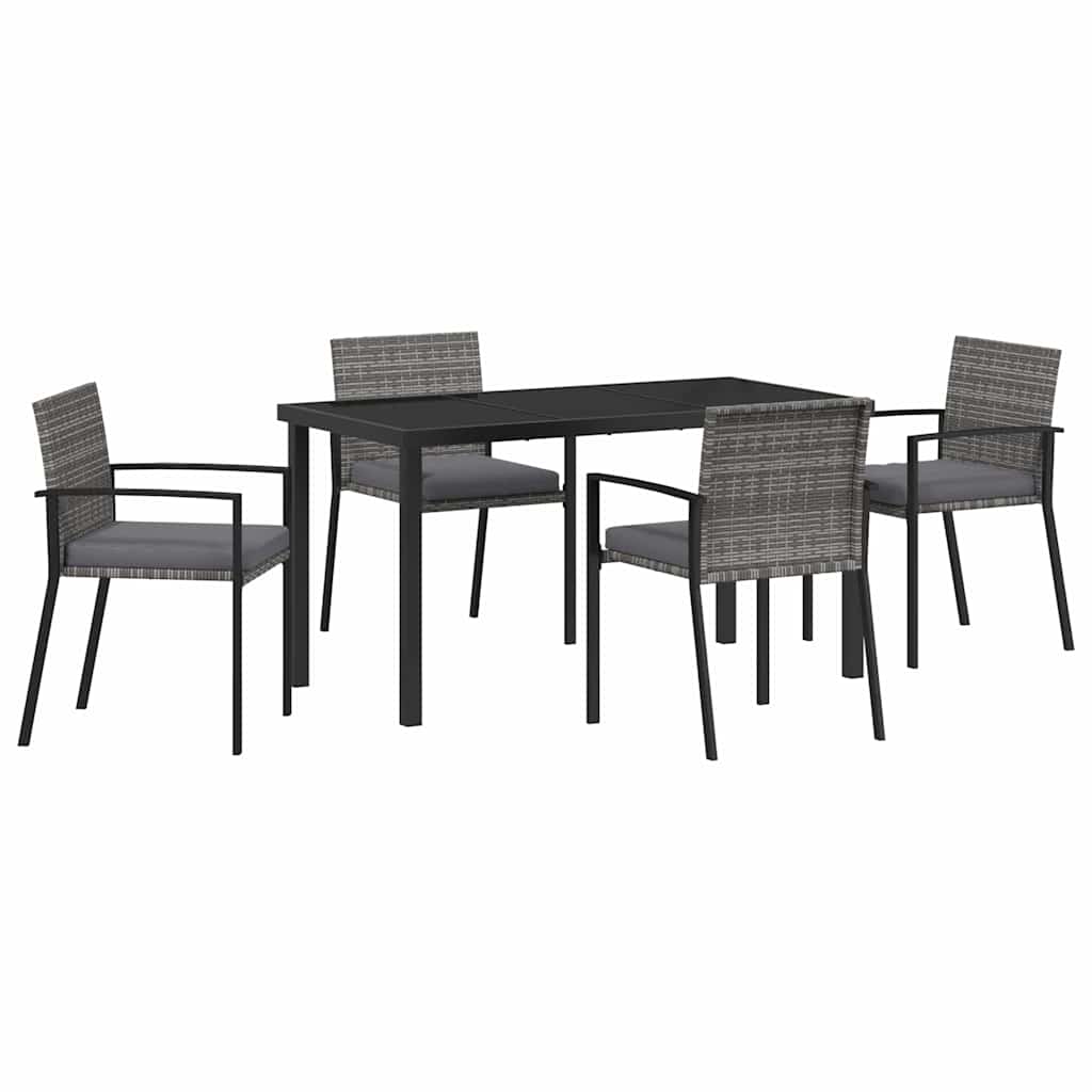 Ensemble de salle à manger pour jardin 5 pcs Gris - XIOS