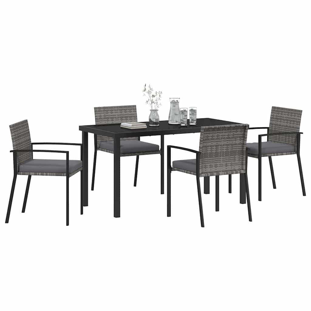 Ensemble de salle à manger pour jardin 5 pcs Gris - XIOS