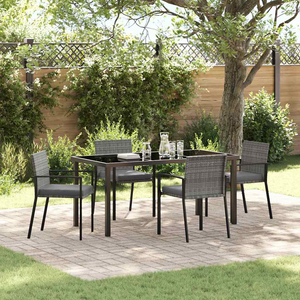 Ensemble de salle à manger pour jardin 5 pcs Gris - XIOS