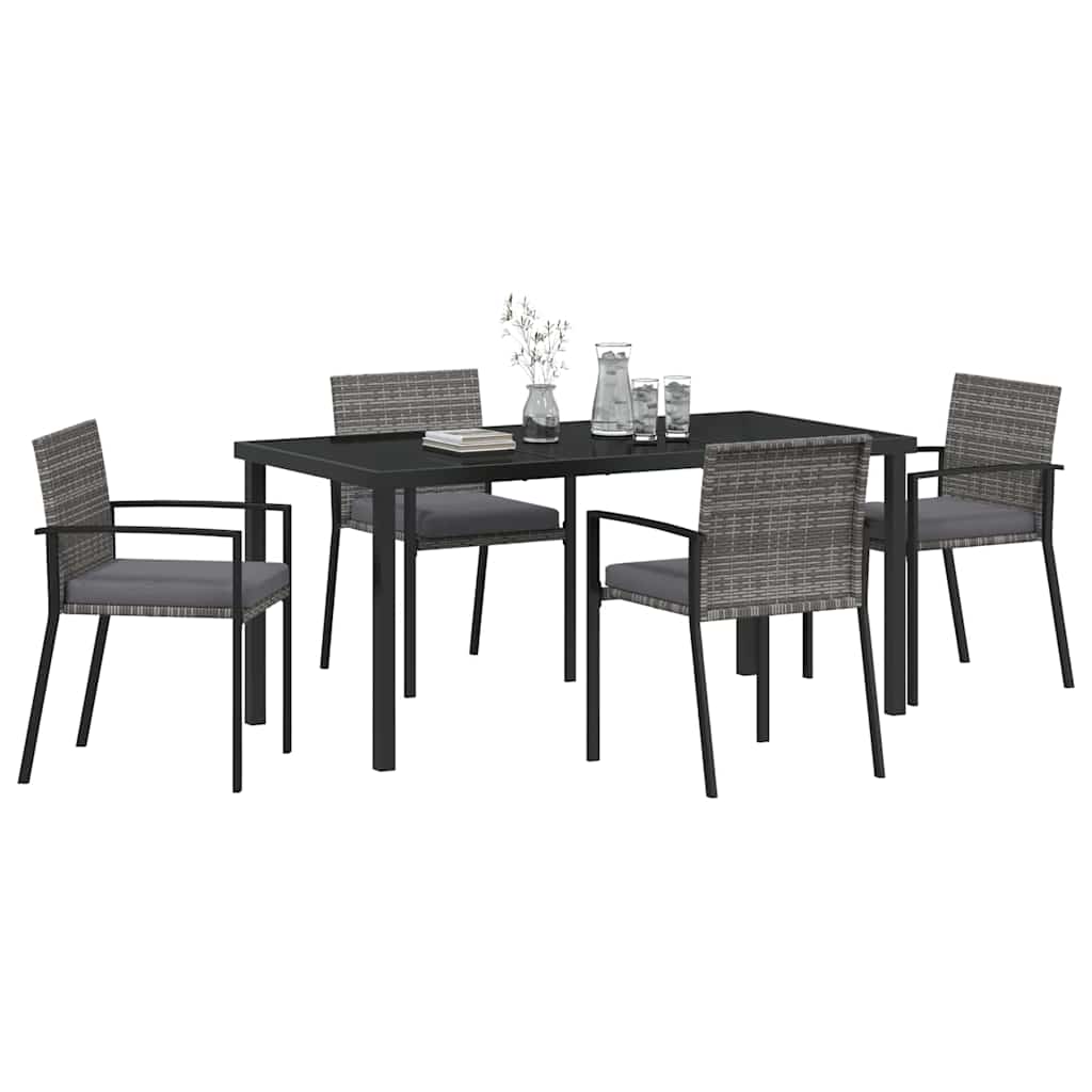 Ensemble de salle à manger pour jardin 5 pcs Gris - XIOS