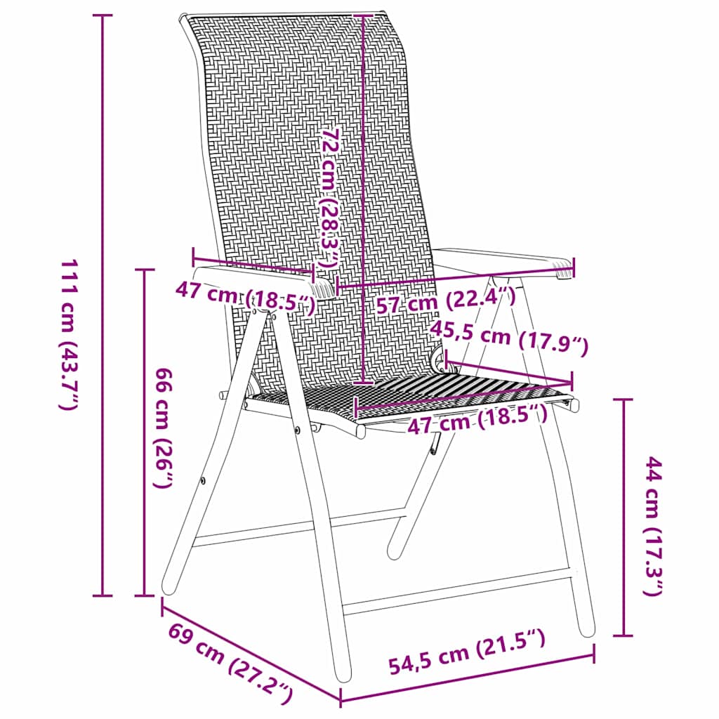 Ensemble de salle à manger pour jardin 5 pcs Marron - XIOS