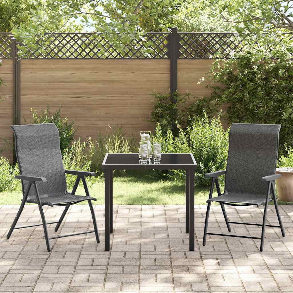 Ensemble de salle à manger pour jardin 3 pcs Gris - XIOS