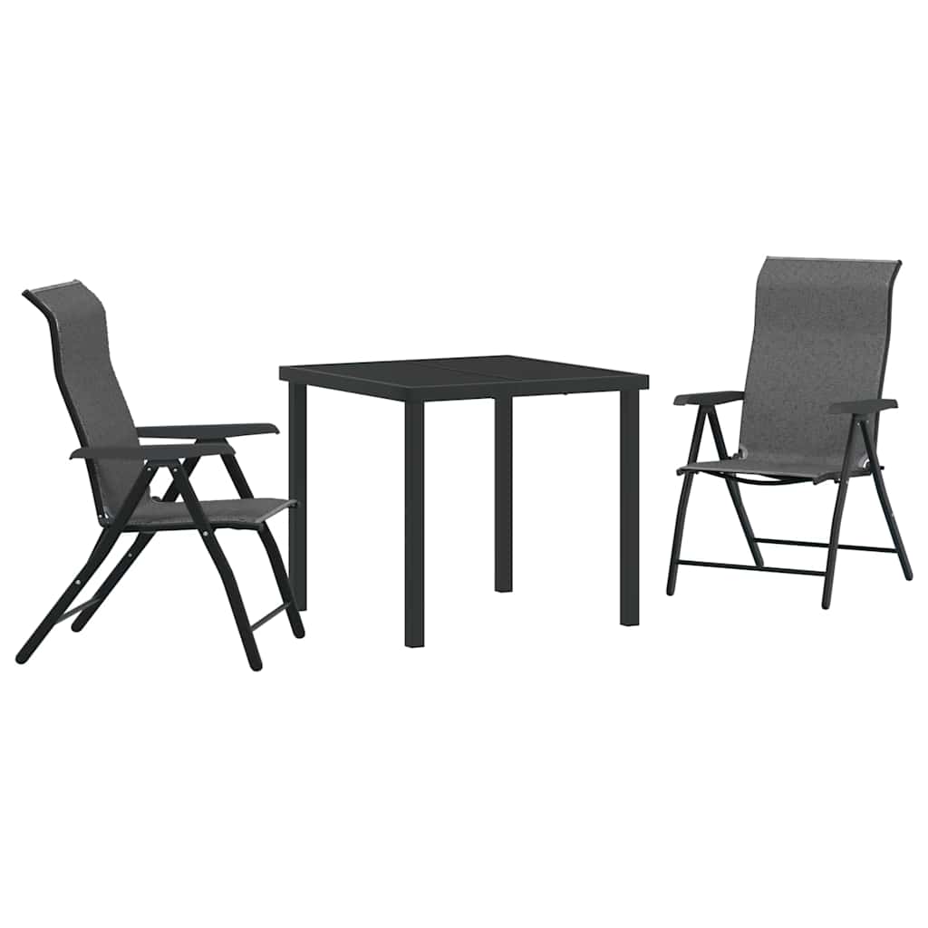 Ensemble de salle à manger pour jardin 3 pcs Gris - XIOS