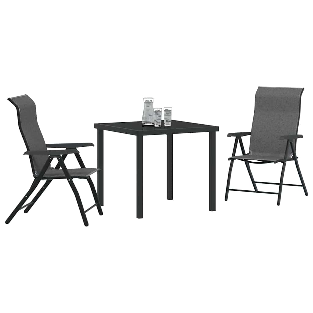 Ensemble de salle à manger pour jardin 3 pcs Gris - XIOS