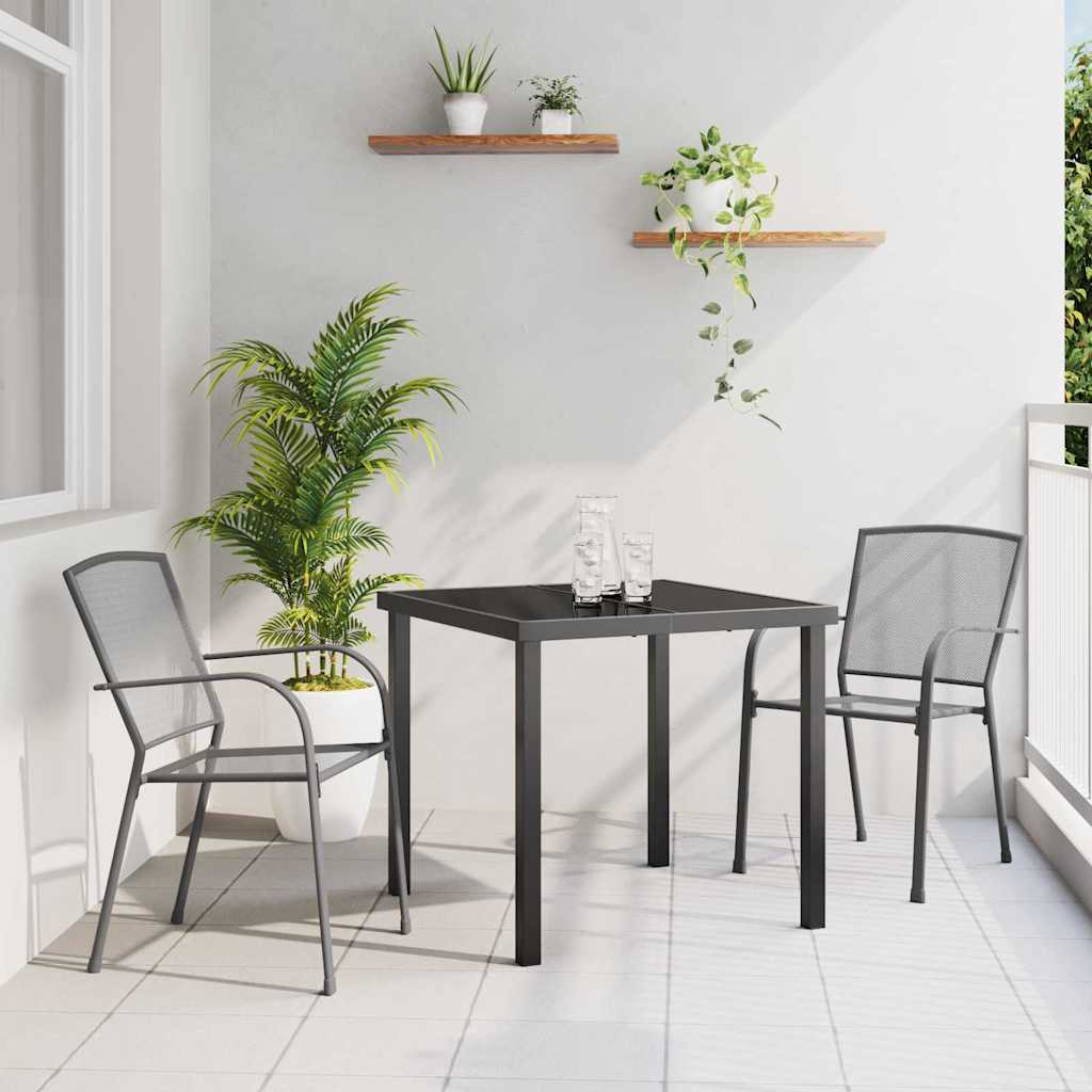 Ensemble de salle à manger pour jardin 3 pcs Anthracite - XIOS