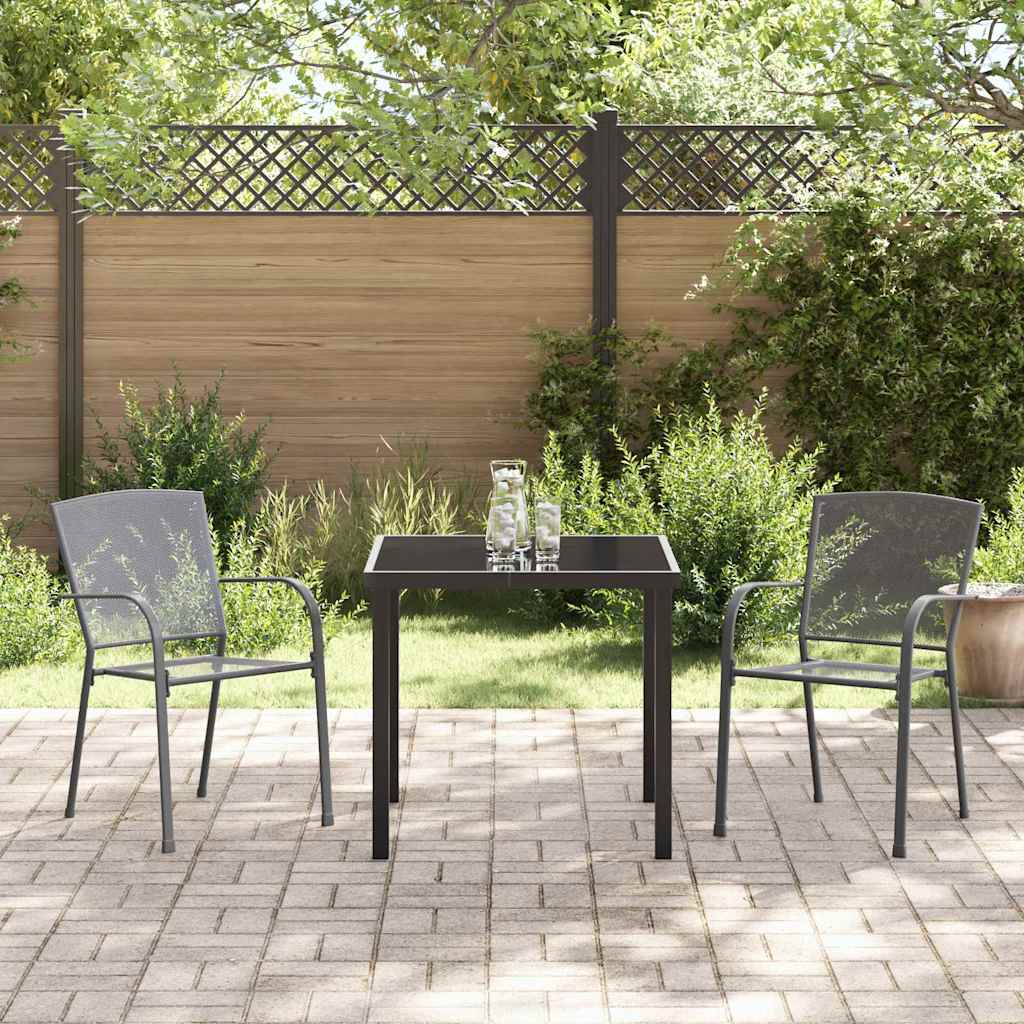 Ensemble de salle à manger pour jardin 3 pcs Anthracite - XIOS