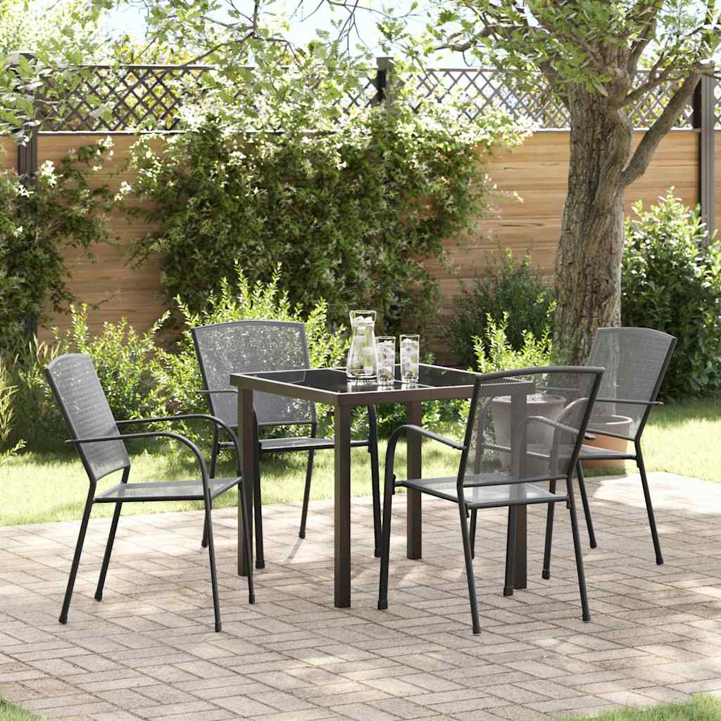 Ensemble de salle à manger pour jardin 5 pcs Anthracite - XIOS