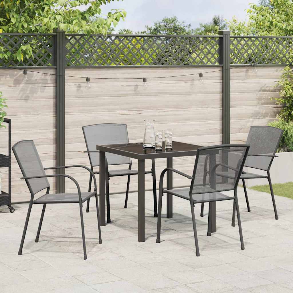 Ensemble de salle à manger pour jardin 5 pcs Anthracite - XIOS