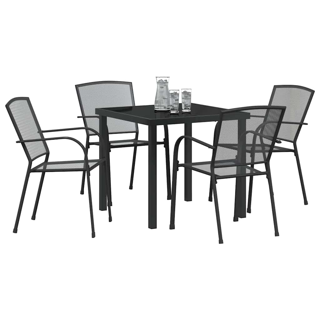 Ensemble de salle à manger pour jardin 5 pcs Anthracite - XIOS