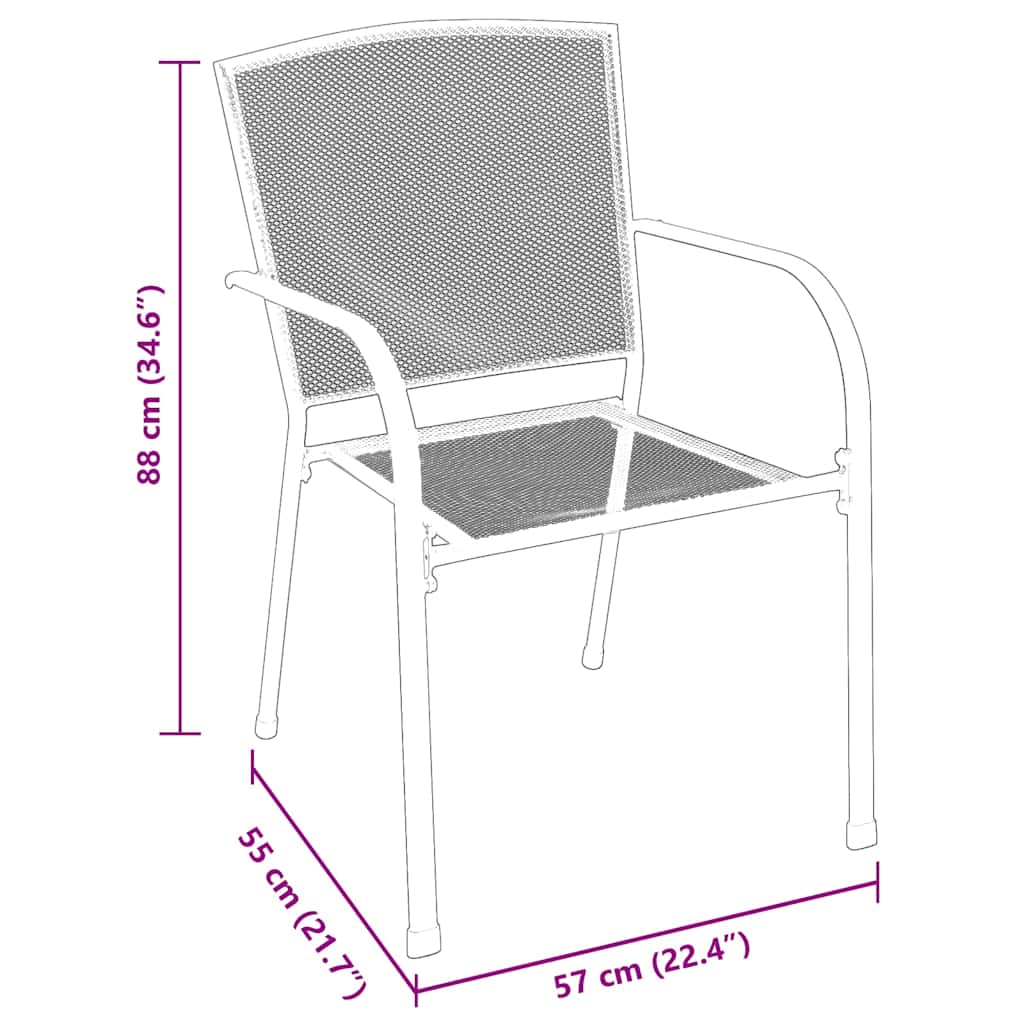 Ensemble de salle à manger pour jardin 5 pcs Anthracite - XIOS
