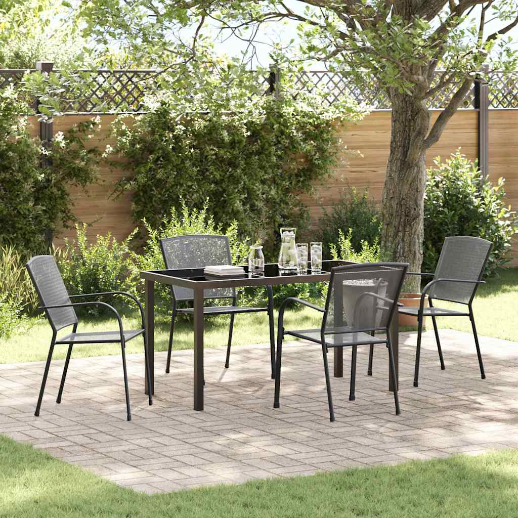 Ensemble de salle à manger pour jardin 5 pcs Anthracite - XIOS