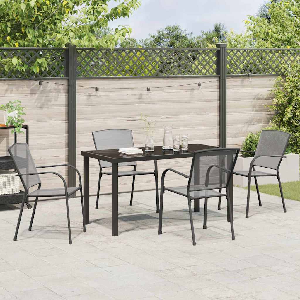 Ensemble de salle à manger pour jardin 5 pcs Anthracite - XIOS