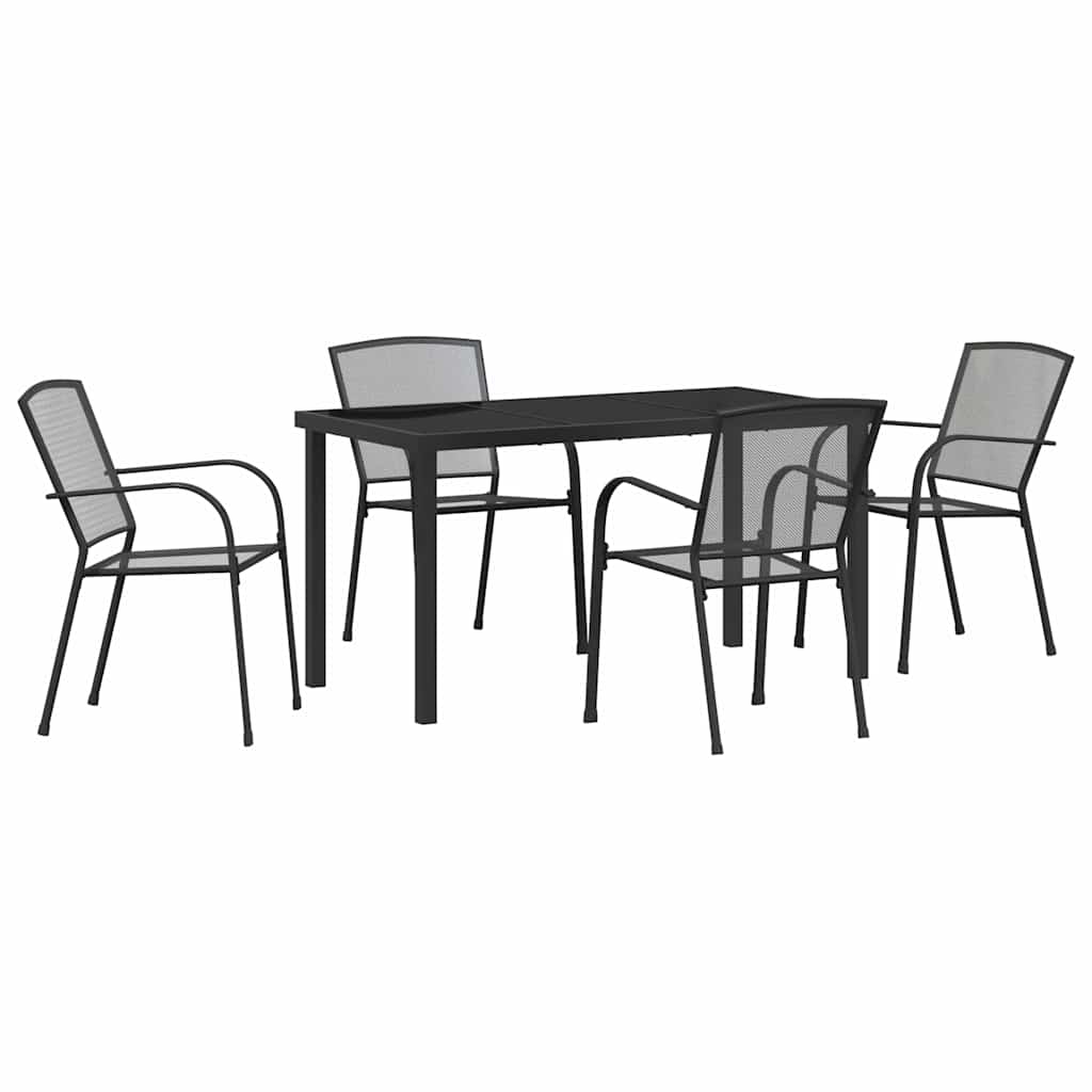 Ensemble de salle à manger pour jardin 5 pcs Anthracite - XIOS