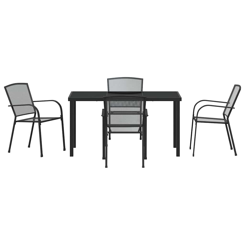 Ensemble de salle à manger pour jardin 5 pcs Anthracite - XIOS