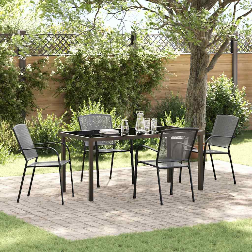 Ensemble de salle à manger pour jardin 5 pcs Anthracite - XIOS