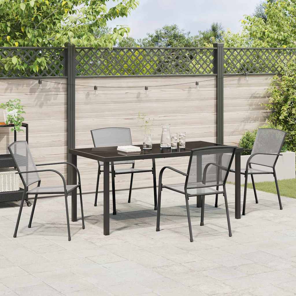 Ensemble de salle à manger pour jardin 5 pcs Anthracite - XIOS