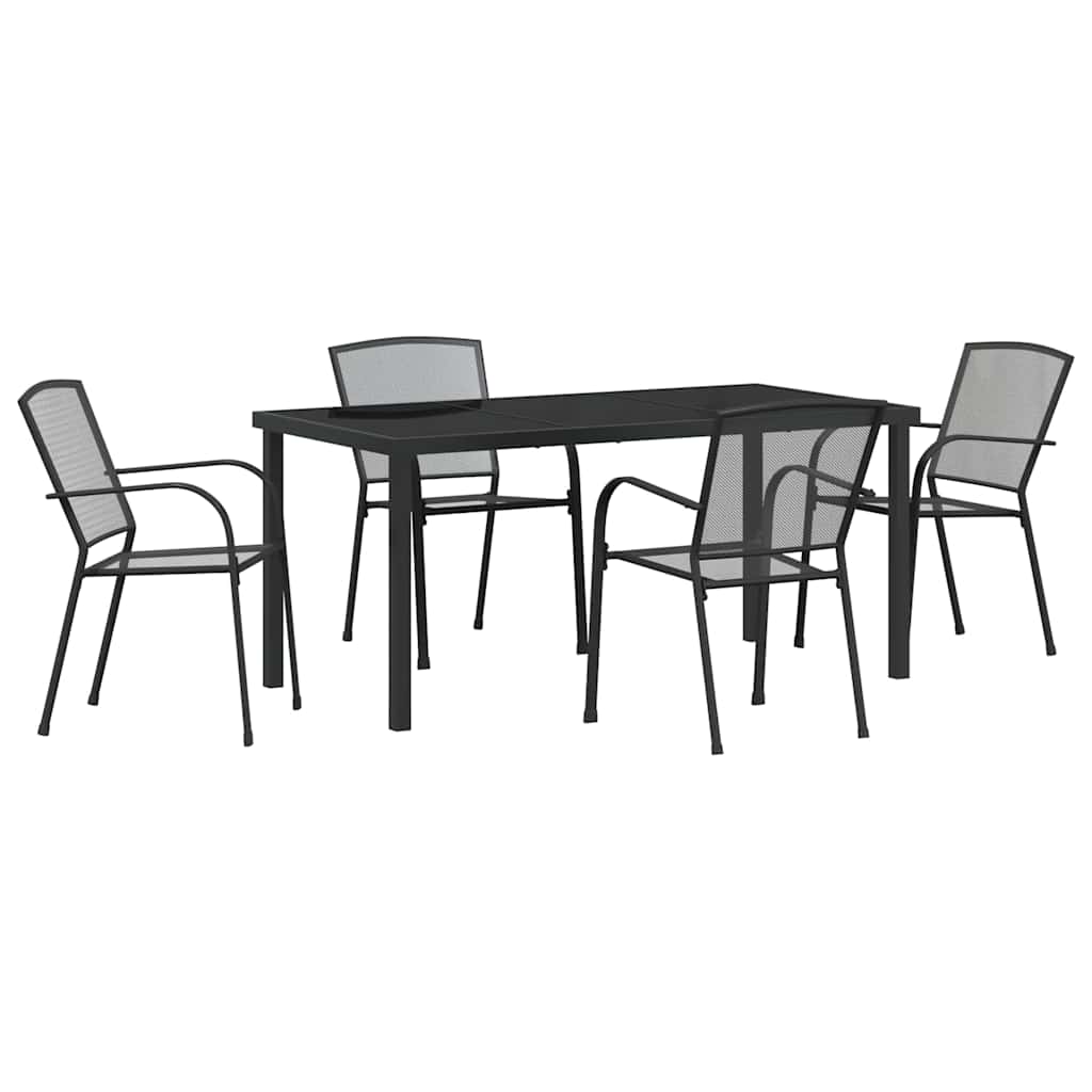 Ensemble de salle à manger pour jardin 5 pcs Anthracite - XIOS