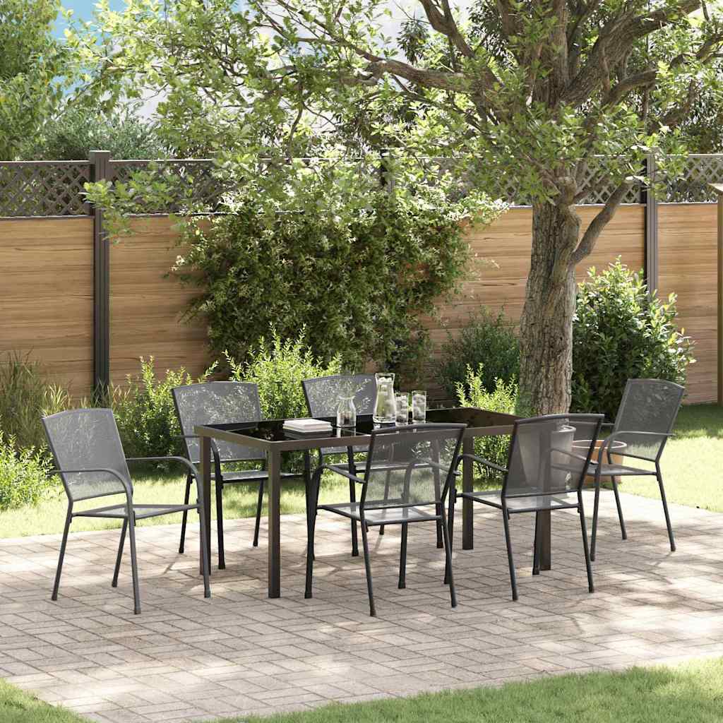 Ensemble de salle à manger pour jardin 7 pcs Anthracite - XIOS