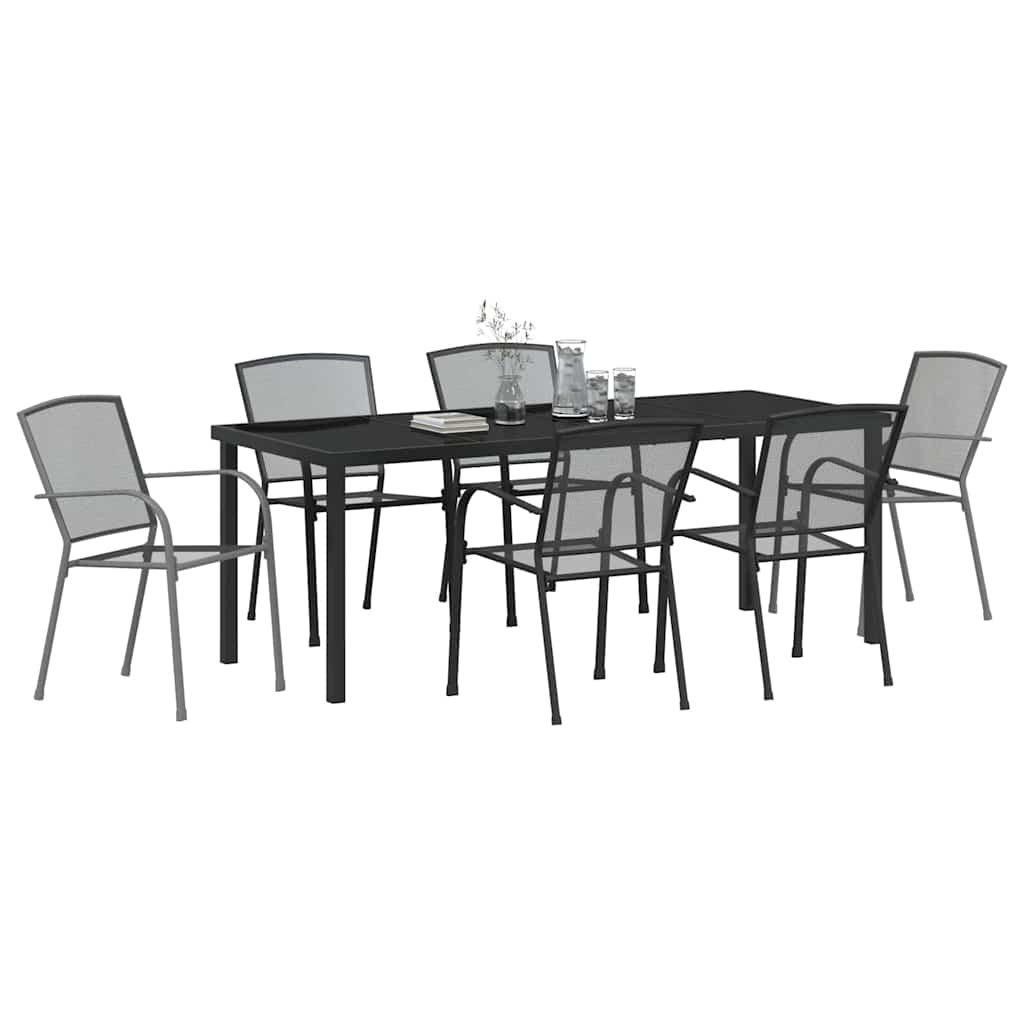 Ensemble de salle à manger pour jardin 7 pcs Anthracite - XIOS