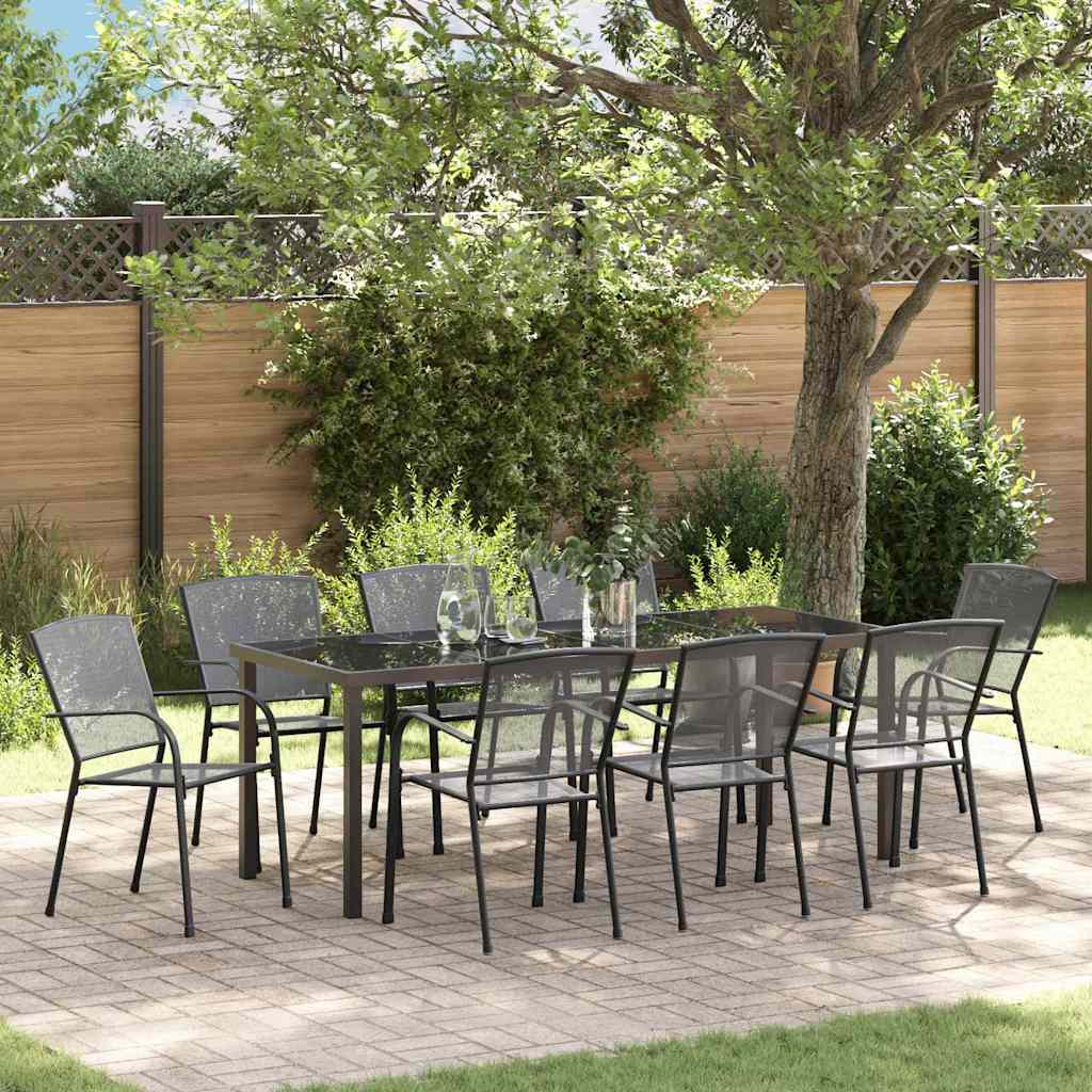 Ensemble de salle à manger pour jardin 9 pcs Anthracite - XIOS
