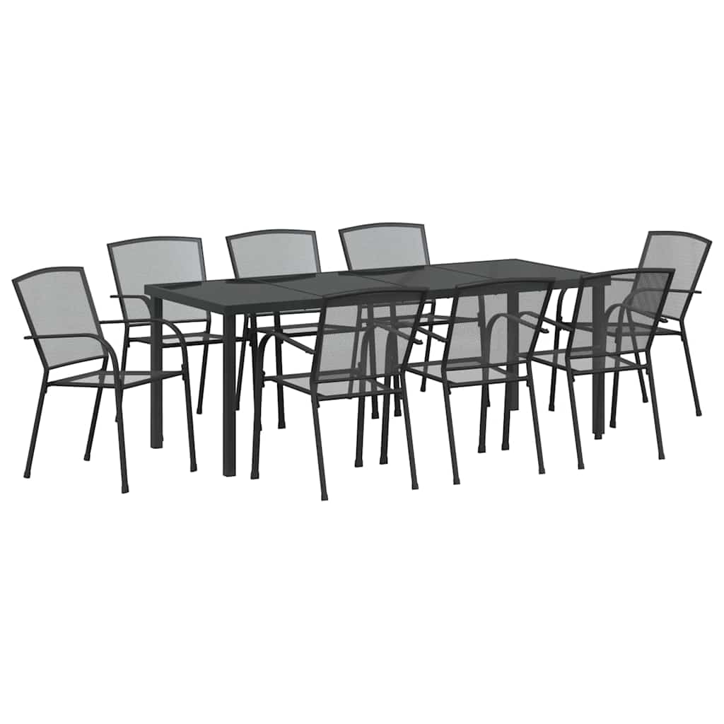 Ensemble de salle à manger pour jardin 9 pcs Anthracite - XIOS