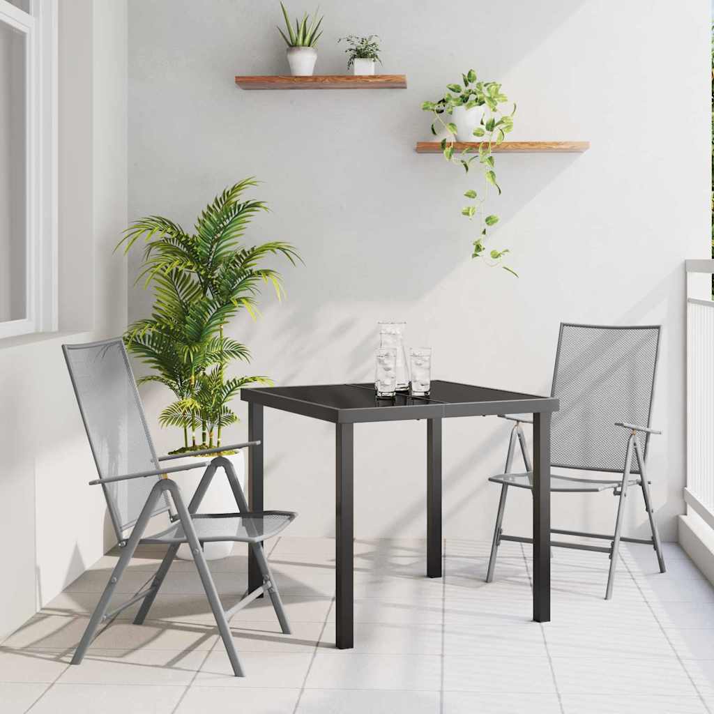 Ensemble de salle à manger pour jardin 3 pcs Anthracite - XIOS