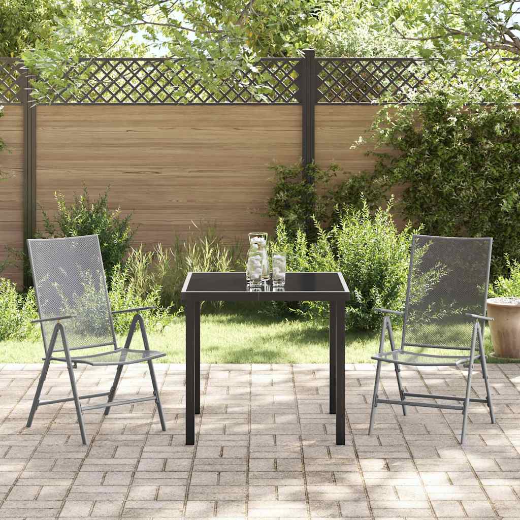 Ensemble de salle à manger pour jardin 3 pcs Anthracite - XIOS