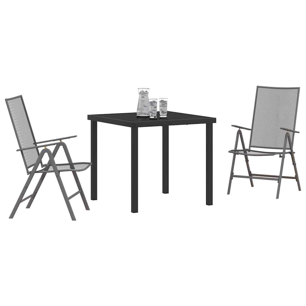 Ensemble de salle à manger pour jardin 3 pcs Anthracite - XIOS
