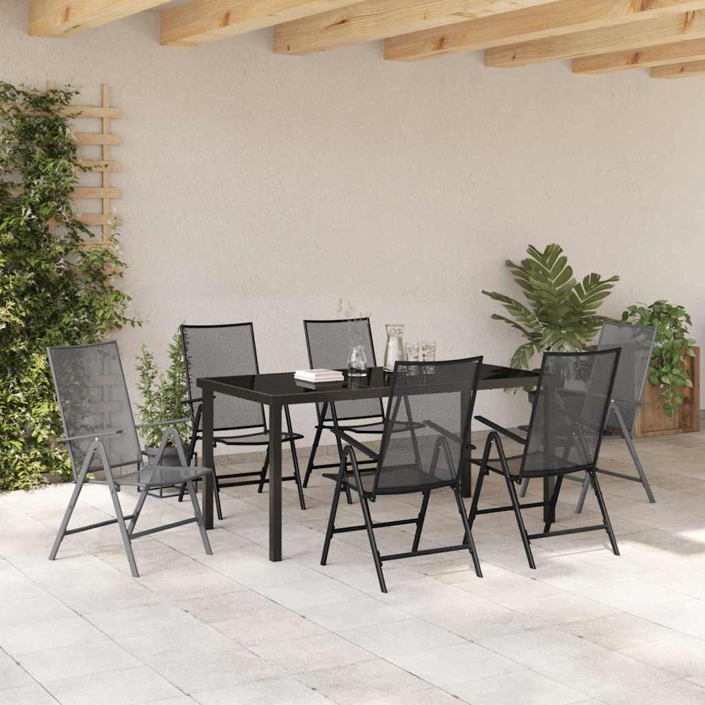 Ensemble de salle à manger pour jardin 7 pcs Anthracite - XIOS