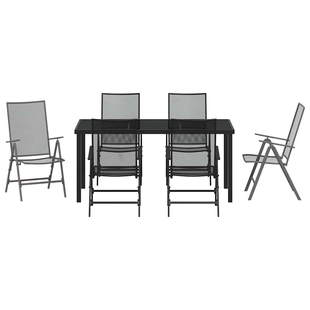 Ensemble de salle à manger pour jardin 7 pcs Anthracite - XIOS