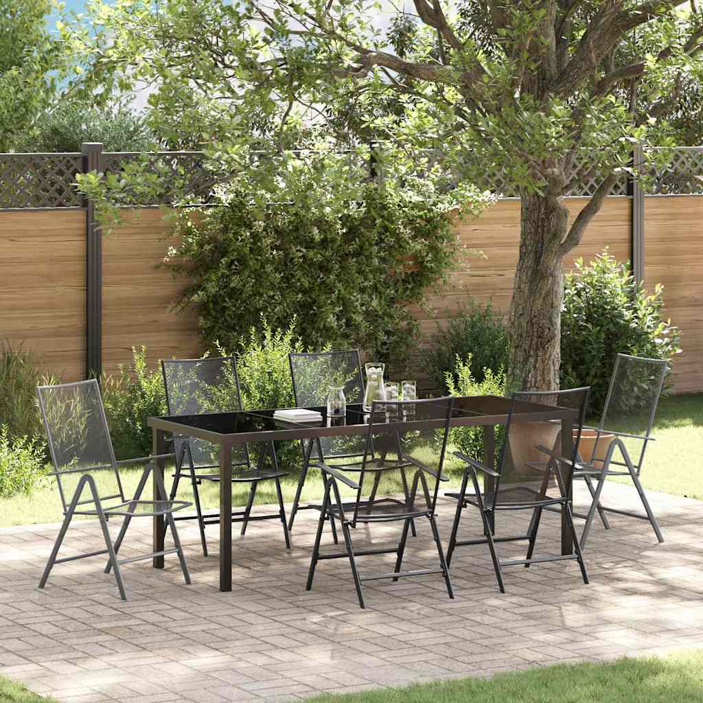 Ensemble de salle à manger pour jardin 7 pcs Anthracite - XIOS