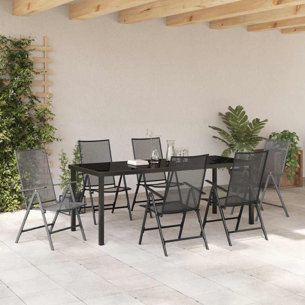 Ensemble de salle à manger pour jardin 7 pcs Anthracite - XIOS