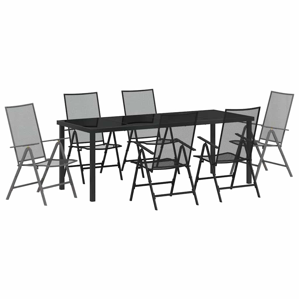 Ensemble de salle à manger pour jardin 7 pcs Anthracite - XIOS