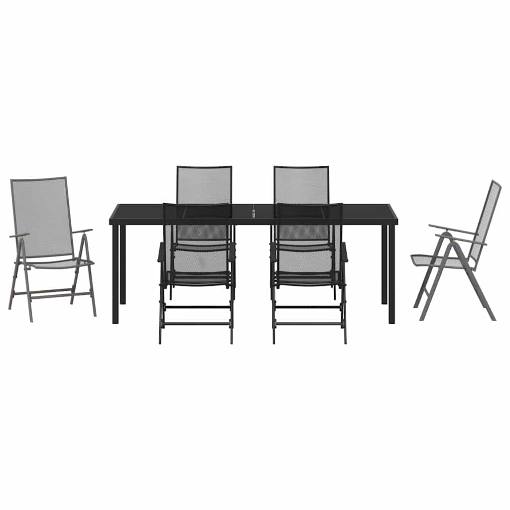 Ensemble de salle à manger pour jardin 7 pcs Anthracite - XIOS