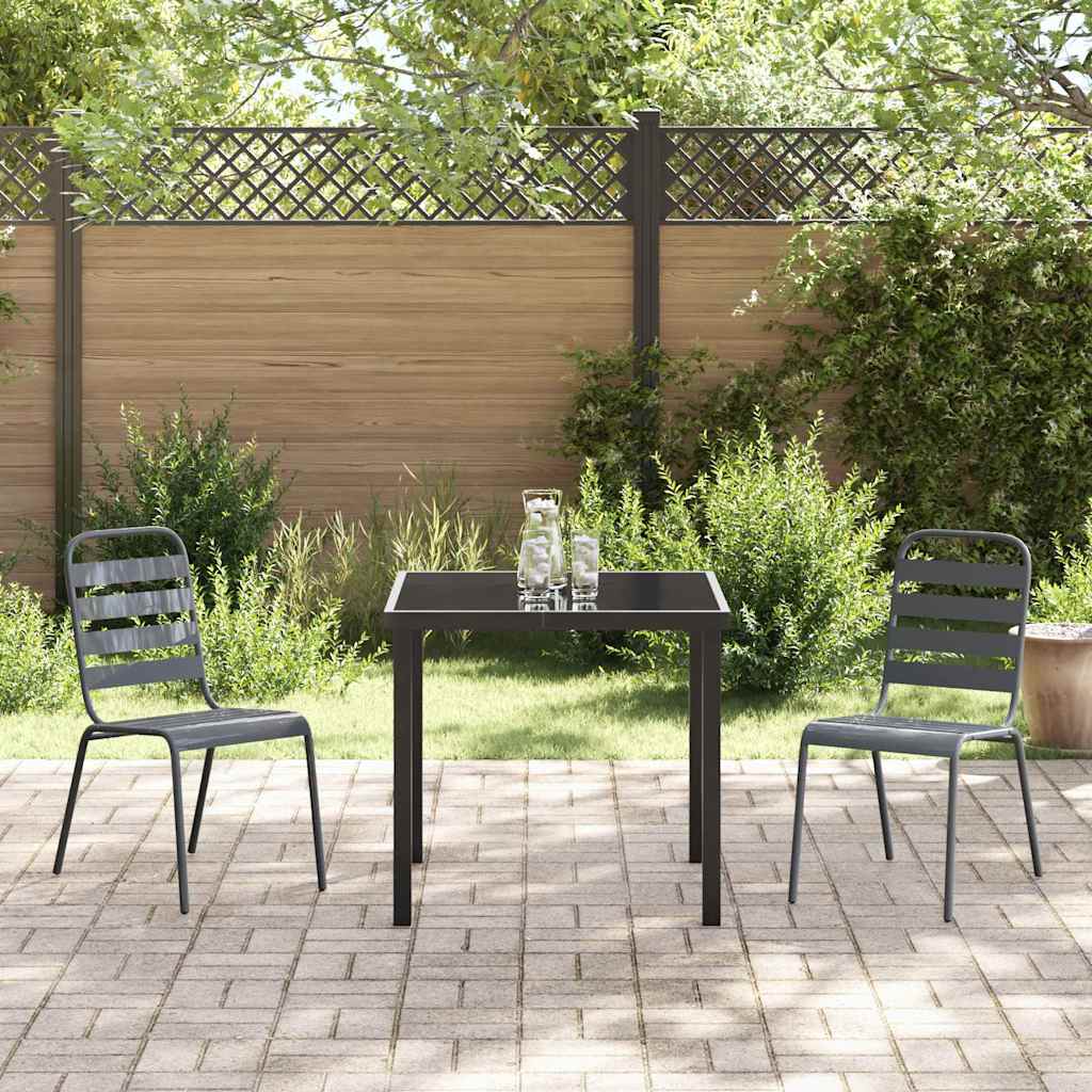 Ensemble de salle à manger pour jardin 3 pcs Anthracite - XIOS