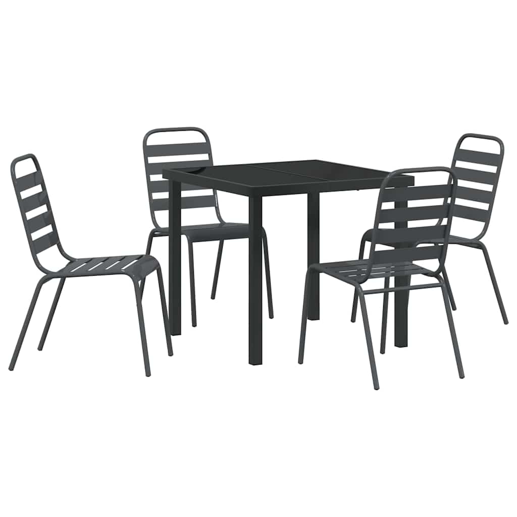 Ensemble de salle à manger pour jardin 5 pcs Anthracite - XIOS