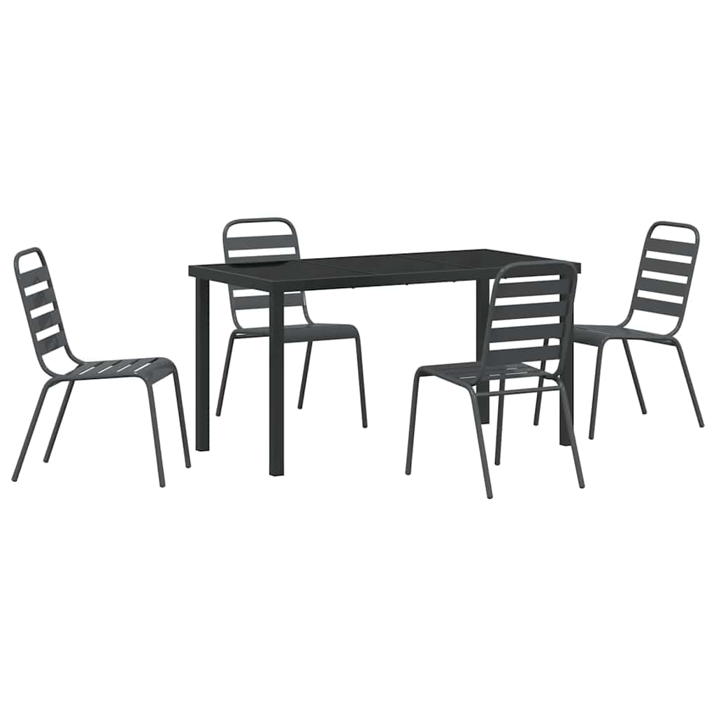 Ensemble de salle à manger pour jardin 5 pcs Anthracite - XIOS