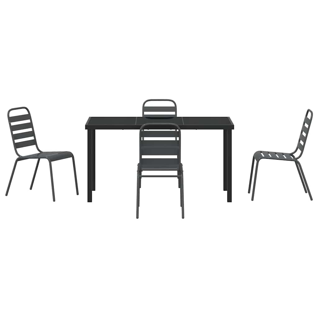 Ensemble de salle à manger pour jardin 5 pcs Anthracite - XIOS