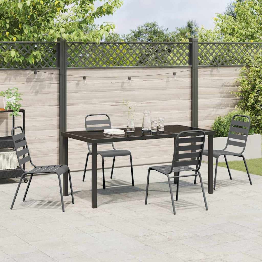 Ensemble de salle à manger pour jardin 5 pcs Anthracite - XIOS